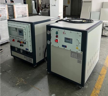 JLSS-5AD IP54 เครื่องทําความเย็นน้ํากันระเบิด เครื่องทําความเย็นอุตสาหกรรมที่ทําความเย็นด้วยน้ํา 380V 50Hz