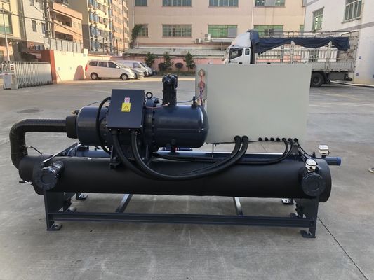 Bitzer / Hanbell เครื่องทําความเย็นสกรู 380-415V เครื่องปรับความร้อน 52.5kw สําหรับความเย็นด้วยน้ํา ระยะอุณหภูมิ 5-35.C
