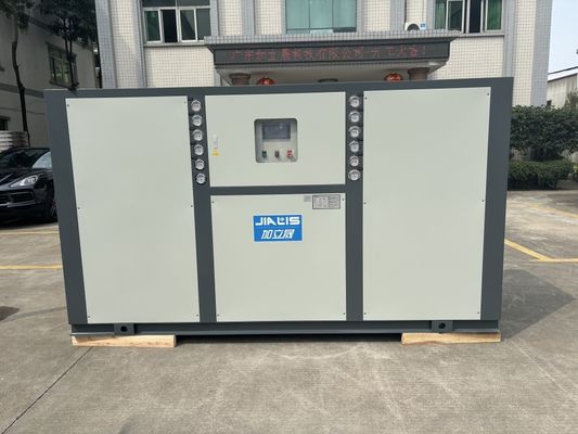 ระบบเครื่องทําน้ําเย็นด้วยน้ํา เครื่องปรับความหนาวหลอดเปลือก R22/R407C เครื่องควบคุมไมโครโปรเซสเซอร์เครื่องเย็น 5-300KW